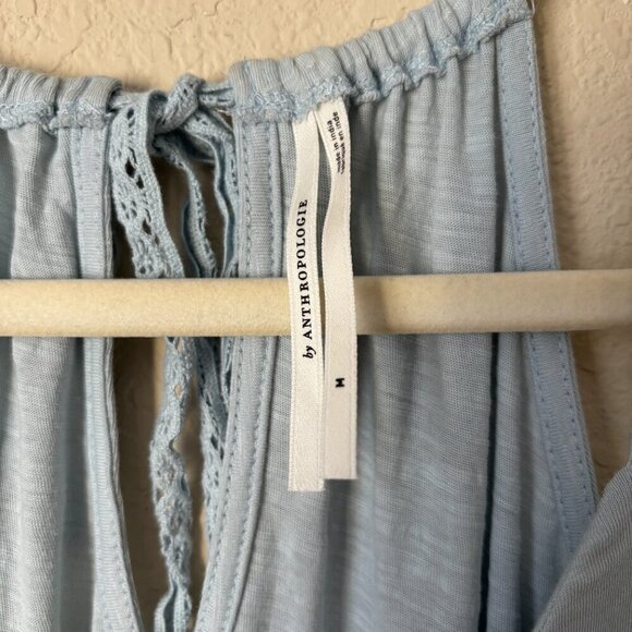 By Anthropologie Flirty V-Neck Asymmetrical Peasant Boho - Picture 3 of 15